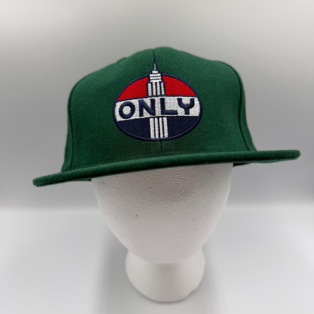 Only NY Mens Green Empire State Building Logo Snapback Hat 97 Embroidery Hat New